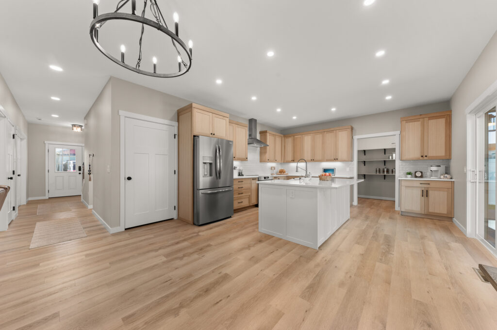 Aspenridge. Interior shot of kitchen area.