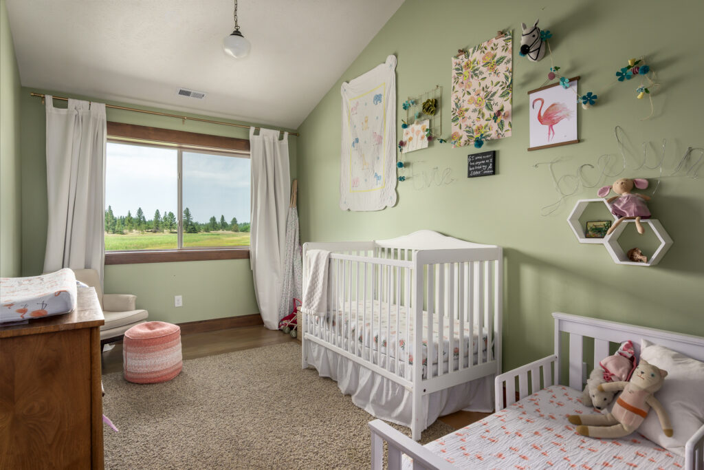 Smythe Road. Custom Home. Interior photo of a child's bedroom.