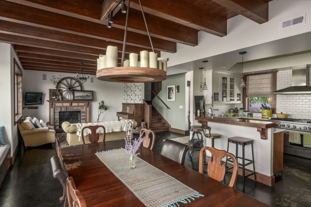 Smythe Road. Custom Home. Interior photo of the dining room.