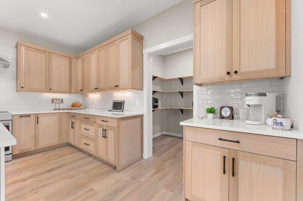 Aspenridge. Interior shot of kitchen area.