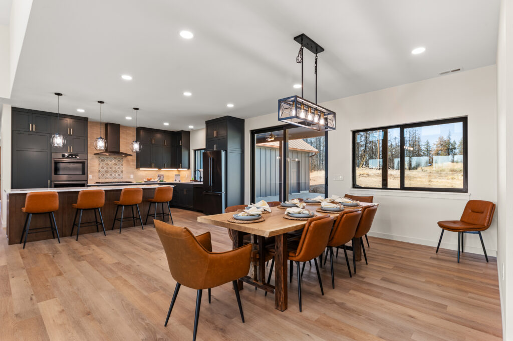 Sequoia. 2024 People's Choice Award Winner. Dining area and view of kitchen.