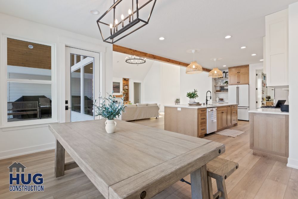 The Ridge At Hangman. Interior photo of the kitchen dining nook.