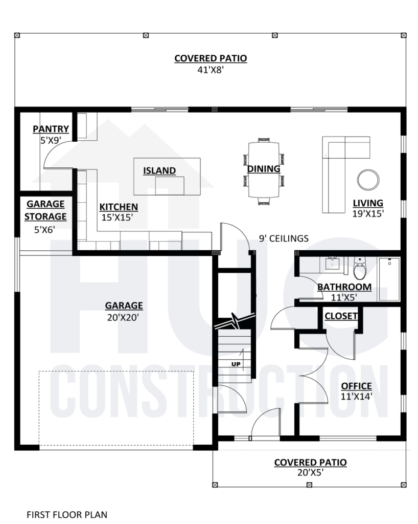 Aspenridge. First floor floorplan.