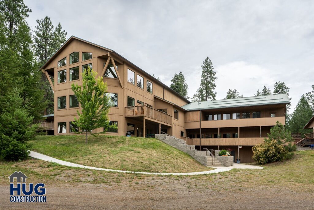 Ross Point Conference Center. Exterior shot of building.