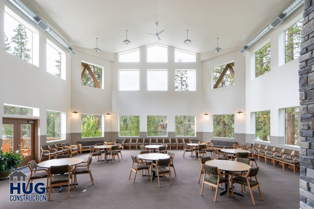 Commercial. Image of the interior of a conference center.