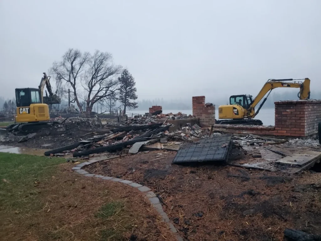 hug-construction-fire-rebuild-demolition-excavator-02 | Hug Construction