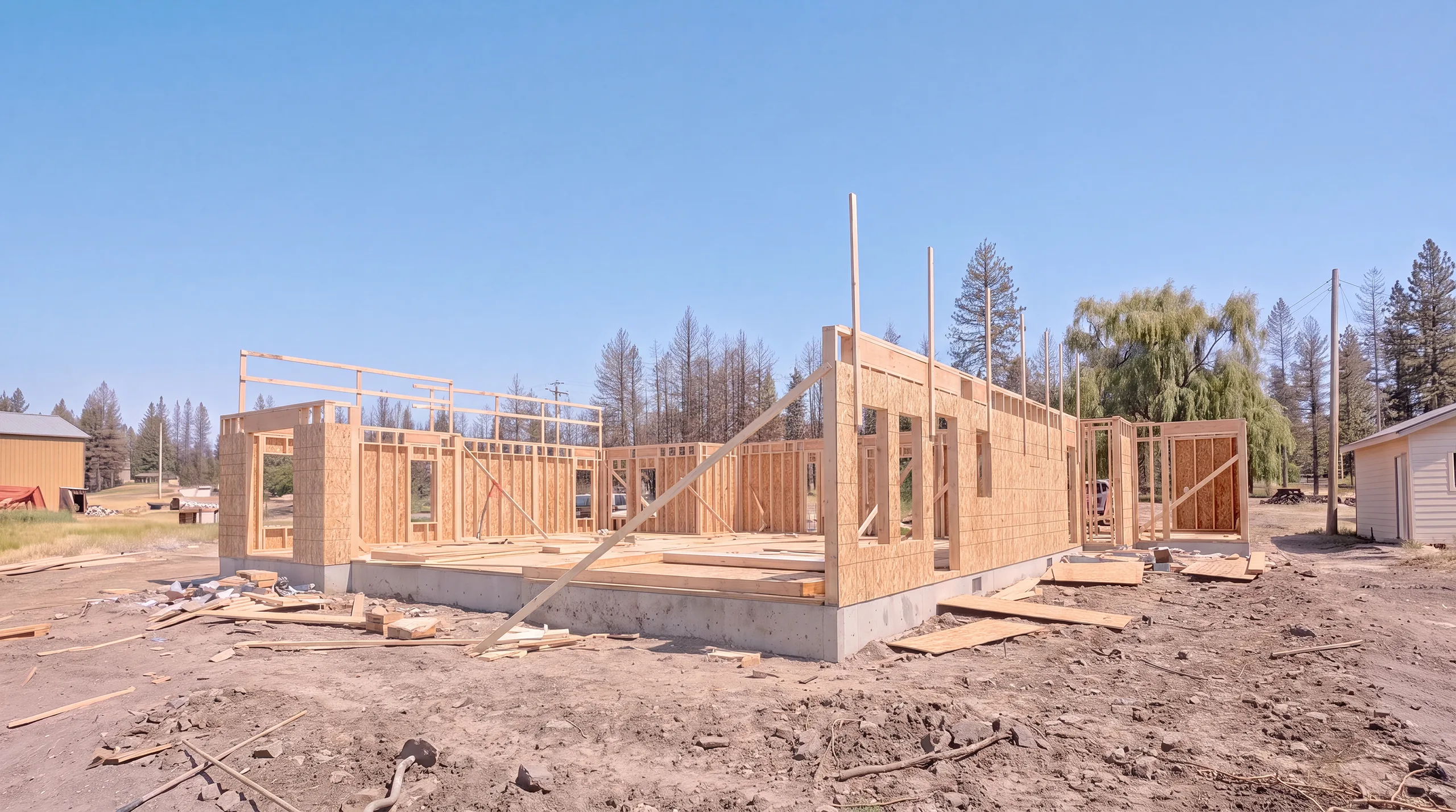 HUG Construction home building step 3: first floor framing