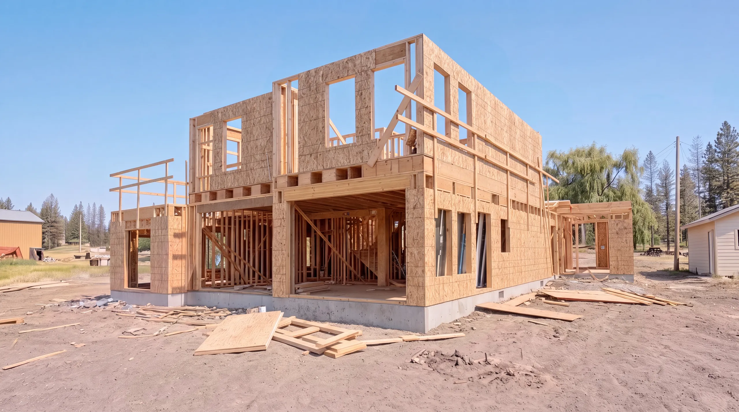 HUG Construction home building step 4: second story framing