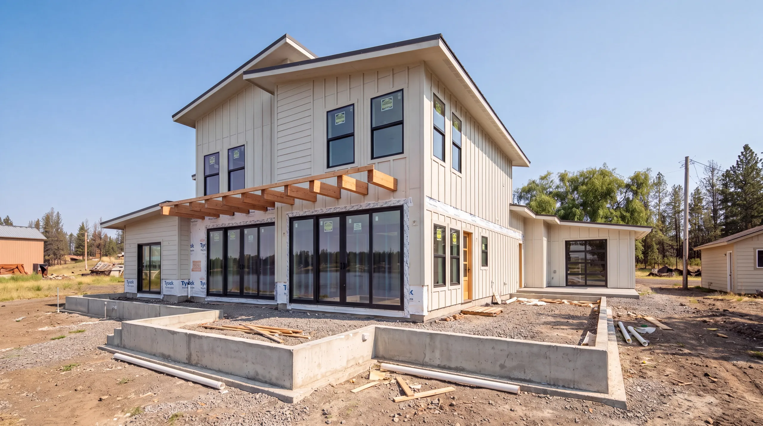 HUG Construction home building step 7: exterior siding