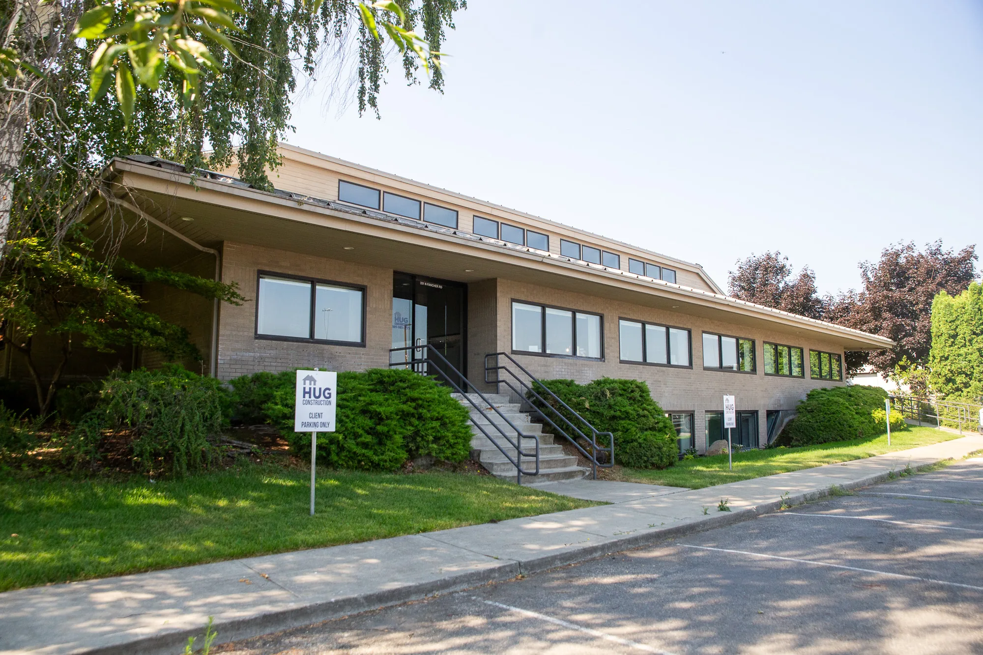 Exterior of the HUG Construction office in Spokane, Washington