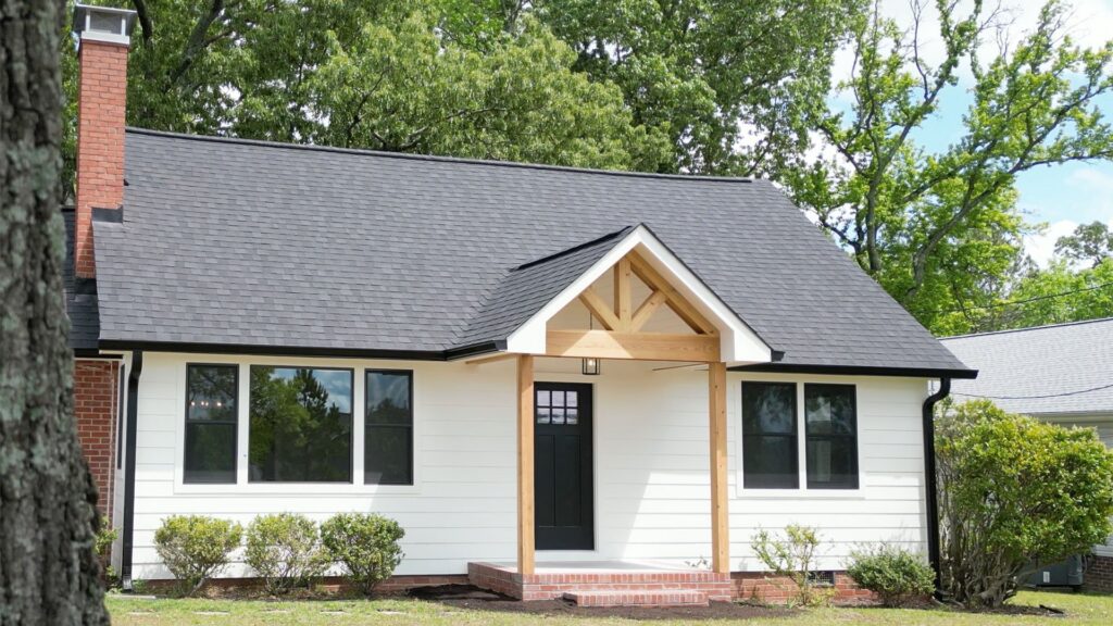 Modern farmhouse custom home built by HUG Construction in Durham, North Carolina
