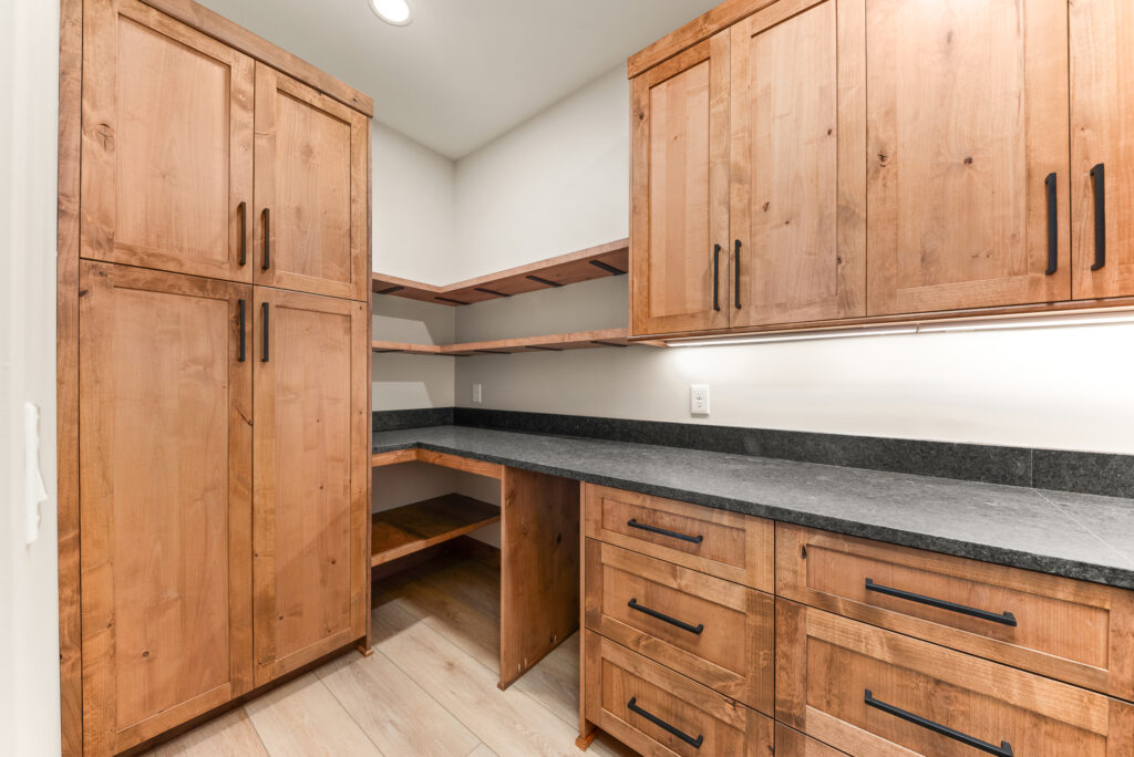 Alderwood. Interior photo of the pantry.