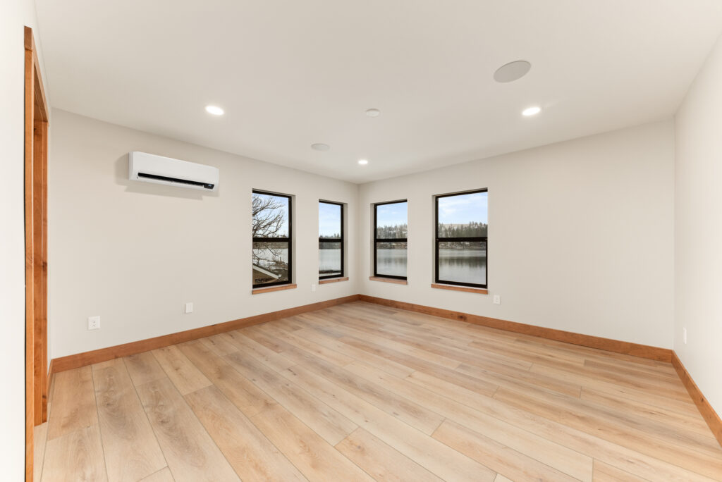 Alderwood. Interior photo of bedroom.