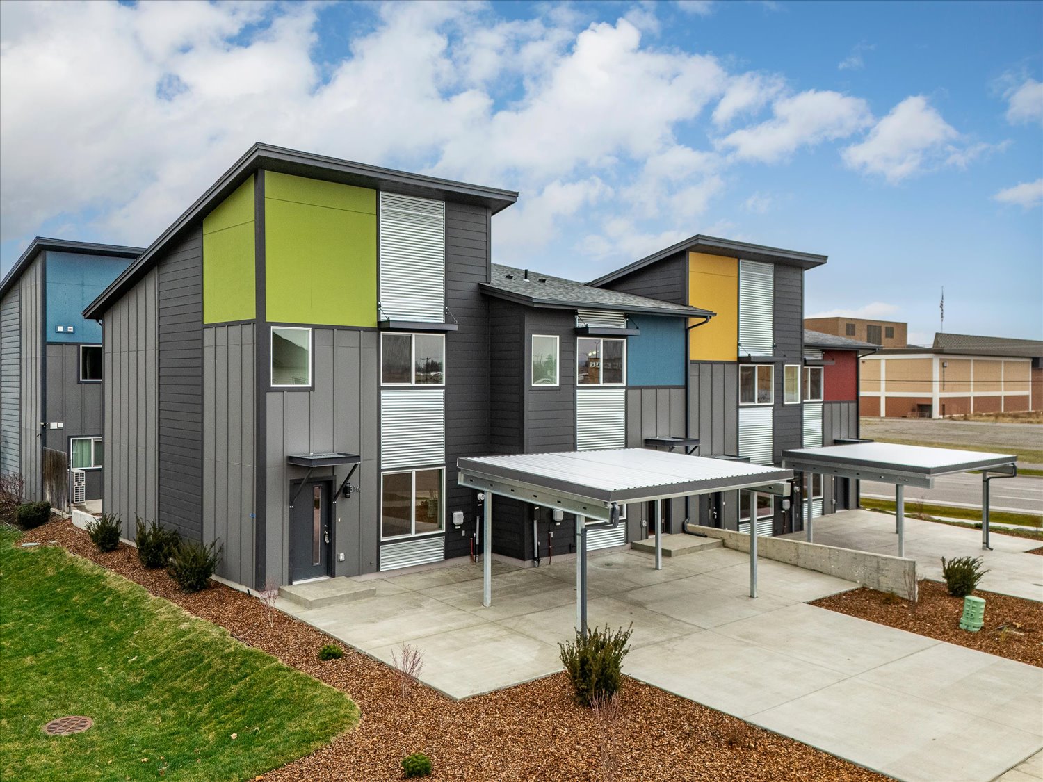 Commercial-88. Multi-Family Dwelling. Exterior photo of entrances.