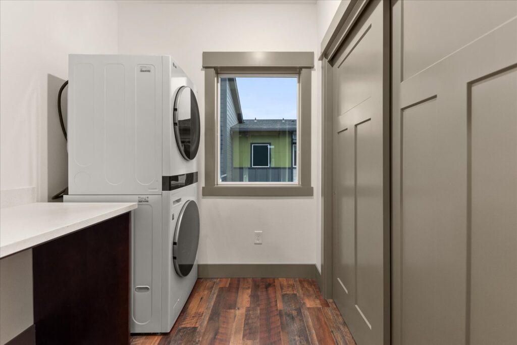 Multi-Family Dwelling. Interior photo of laundry room.