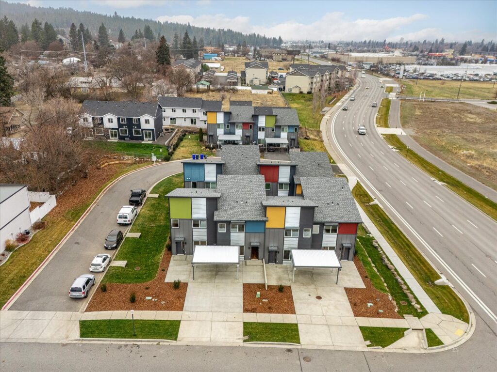 Multi-Family Dwelling. Aerial exterior photo buildings.