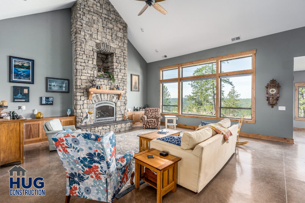 Falcon Point. Interior shot of the living room.