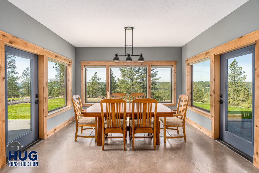 Falcon Point. Interior shot of the dining room.