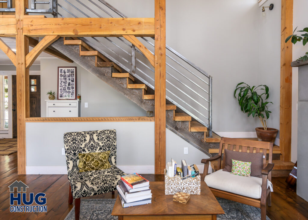 Hatch Road. Interior photo of stairs.