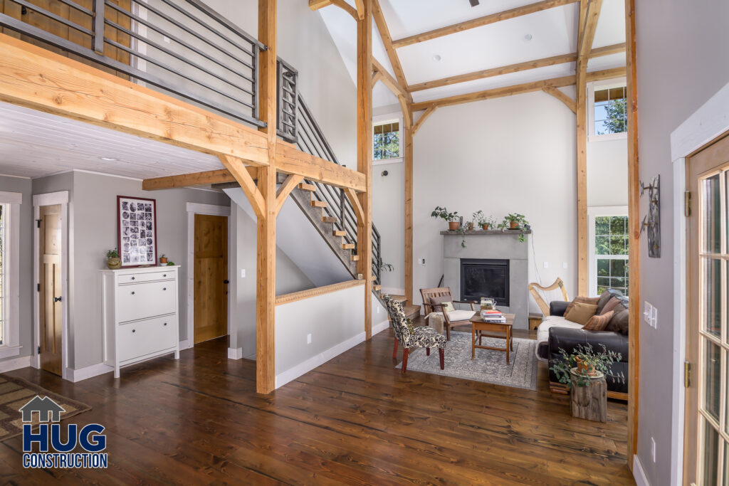 Interior photo of family room.