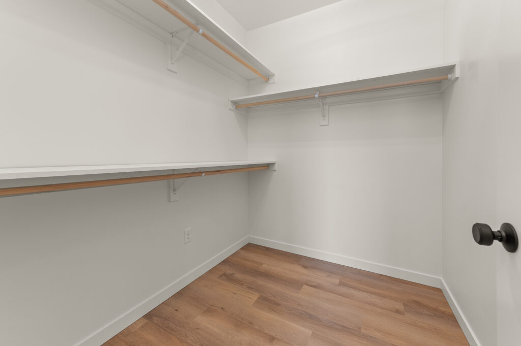 Interior shot of a walk-in closet.