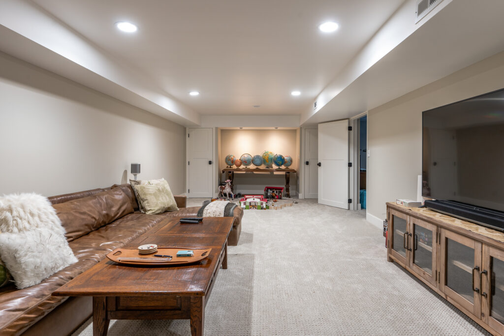 Full Home Remodel. Interior shot of family room.