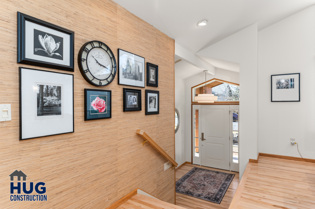 Kitchen and Dining Room Remodel. Interior photo of entry from hallway and stairway.