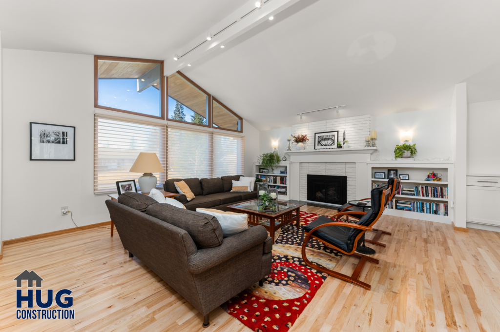 Kitchen and Dining Room Remodel. Interior photo of living area.