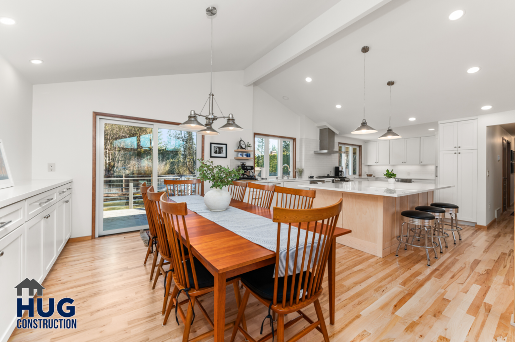 South Jefferson Kitchen and Dining Room Remodel. Interior photo of dining area.