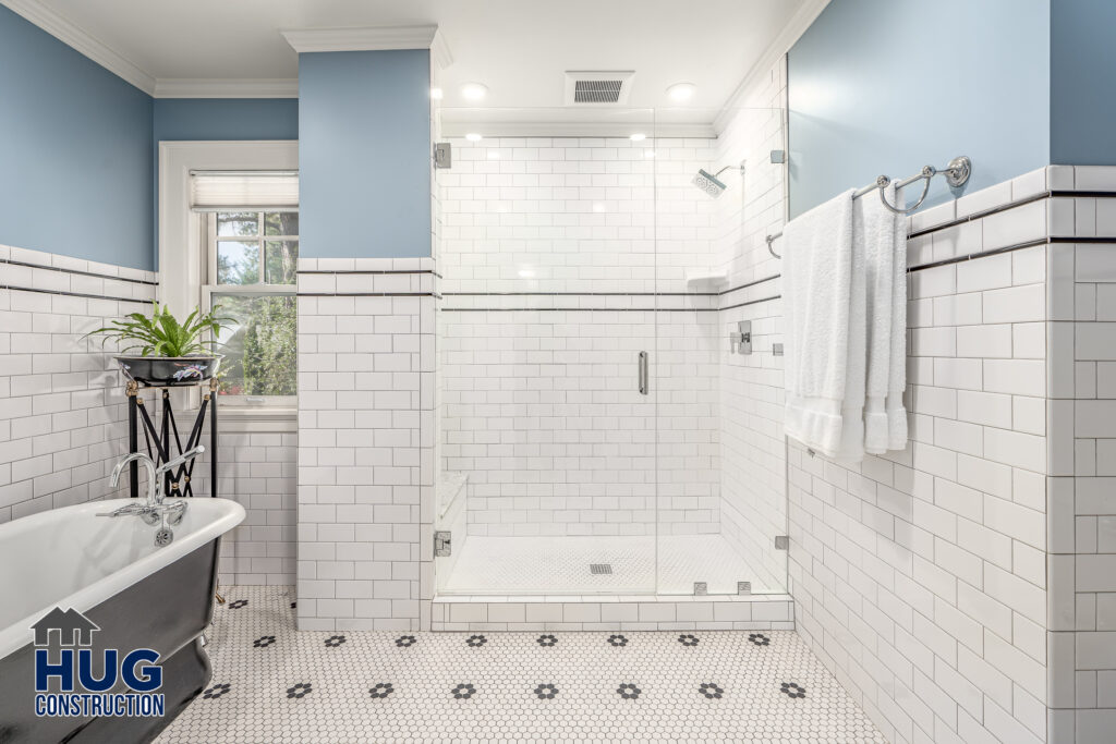 Kitchen and Bathroom Remodel. Interior photo of shower.