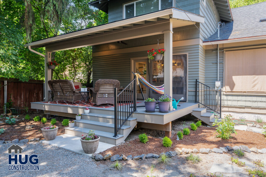 Home Remodel. Exterior photo of the front porch.