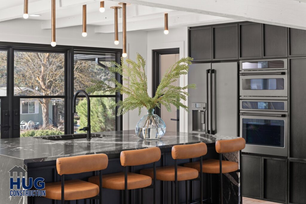 Larchwood Street Kitchen Remodel. Kitchen Island seating area.