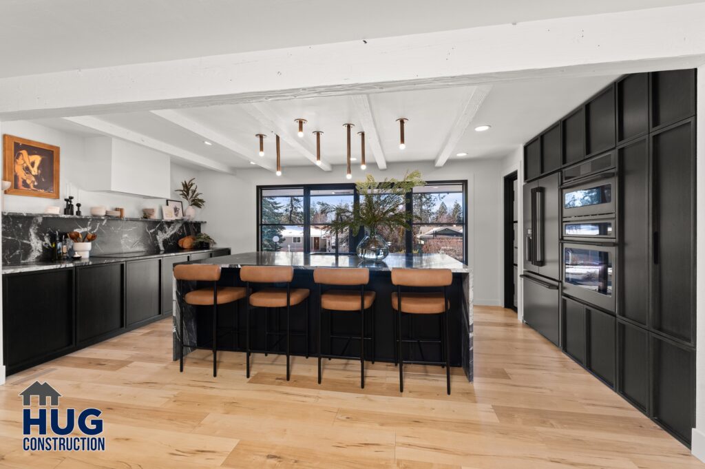 Kitchen Remodel. Kitchen Island seating area.