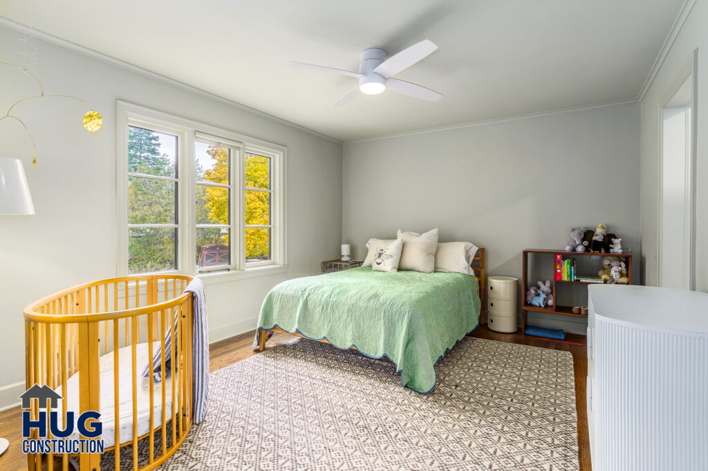 South Manito Interior Remodel. Interior photo of bed in bedroom.