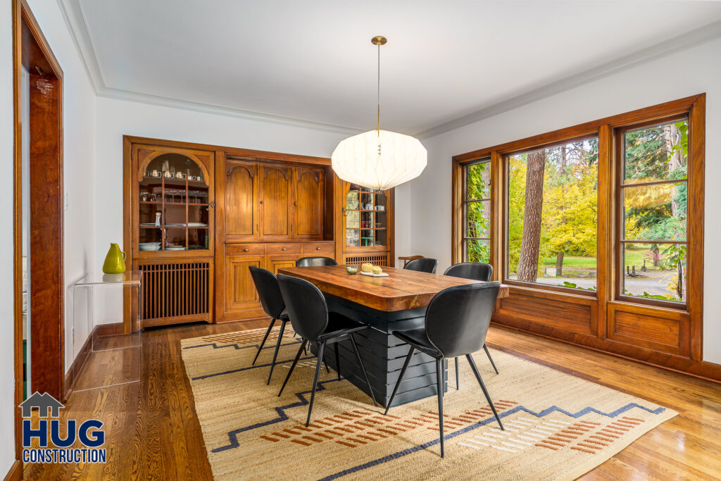 South Manito Interior Remodel. Interior photo of formal dining room.