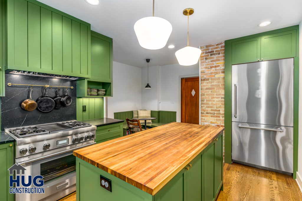 South Manito Interior Remodel. Interior photo of kitchen and island.