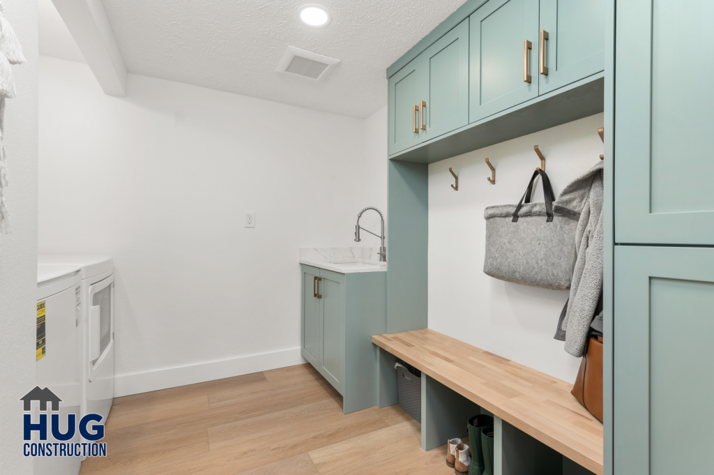 Addition and Kitchen Remodel. Interior photo of mudroom.