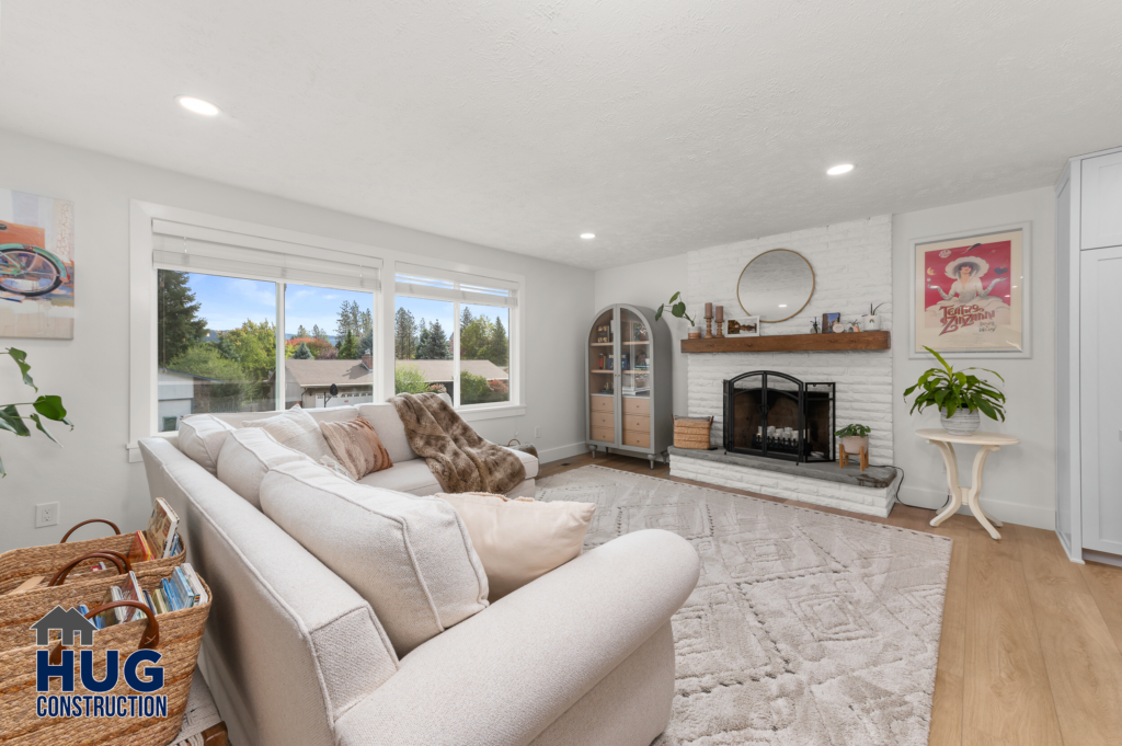 South Pittsburg Addition and Kitchen Remodel. Interior photo of family room.