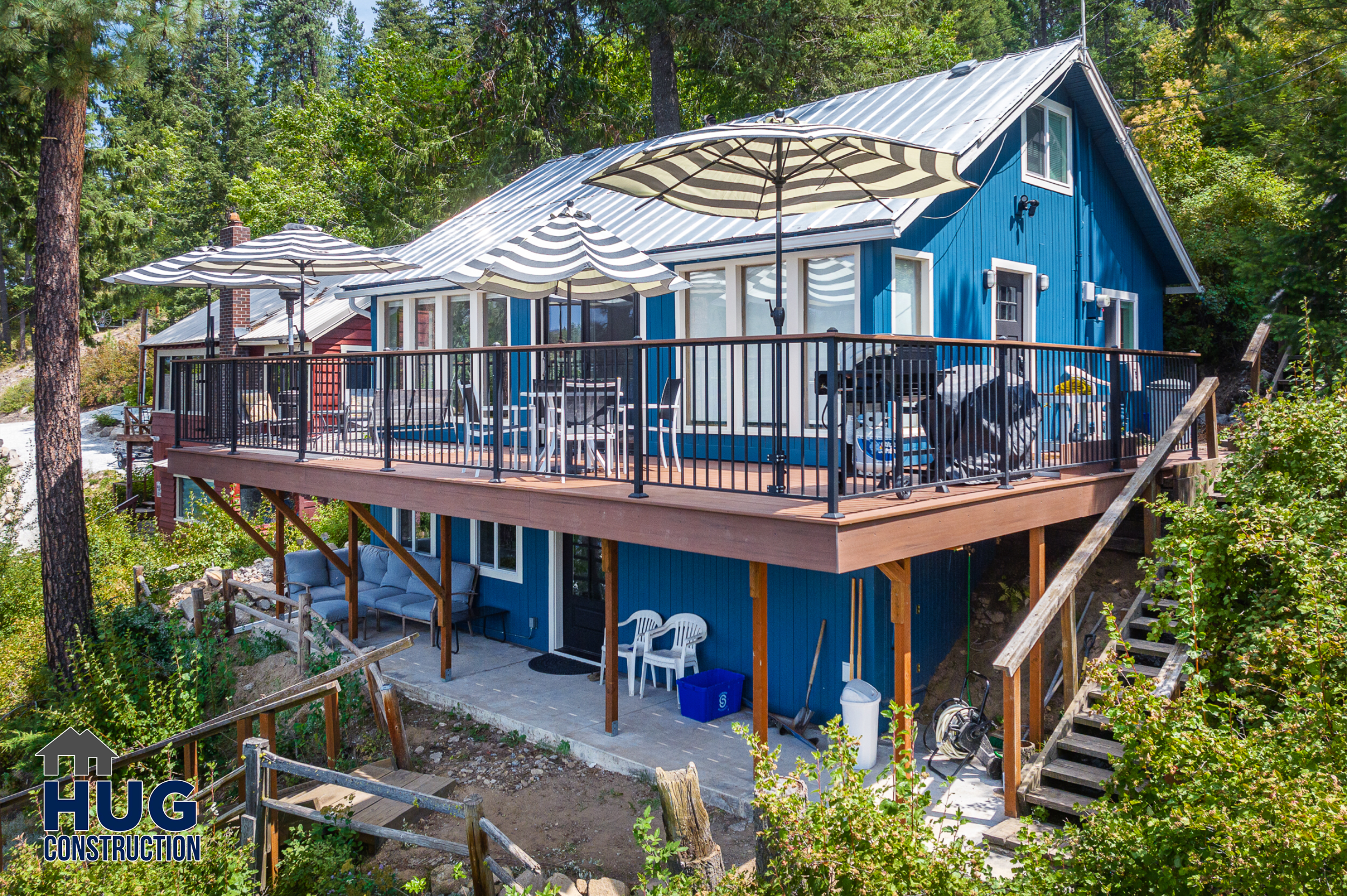 Remodel and New Deck. Exterior photo from a distance.