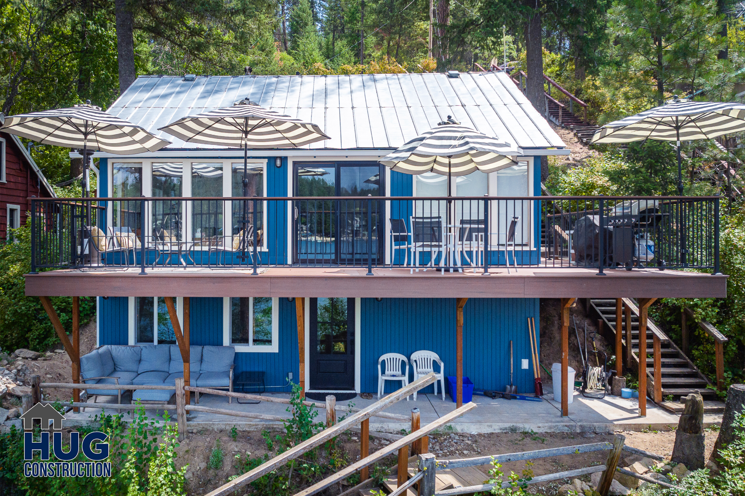 Silver Beach Remodel and New Deck. Exterior photo from a distance.