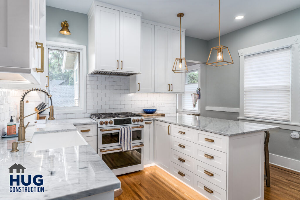 17th Ave. Kitchen and bath remodel. Interior shot of kitchen with appliances.