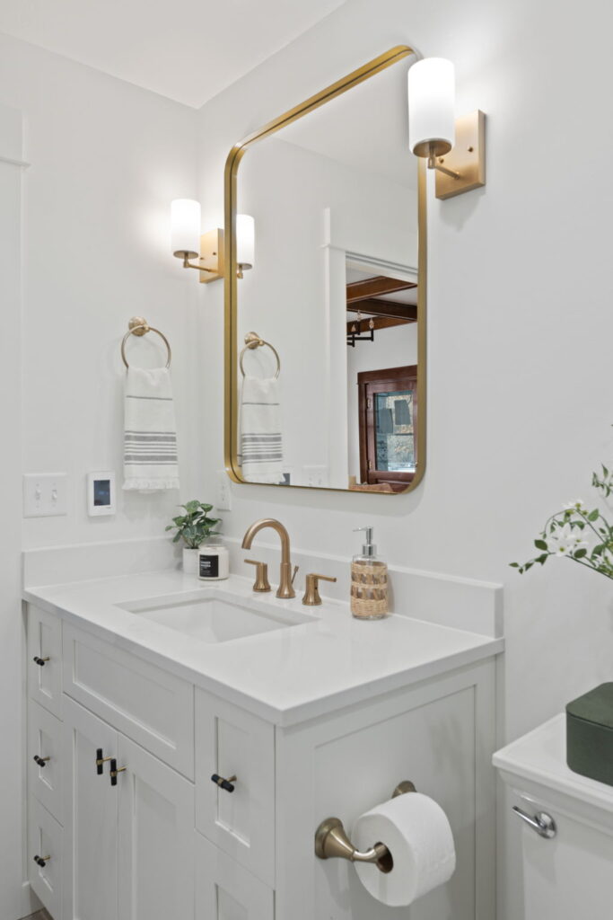 24th Ave Kitchen and Addition Remodel. Interior shot of bathroom vanity.