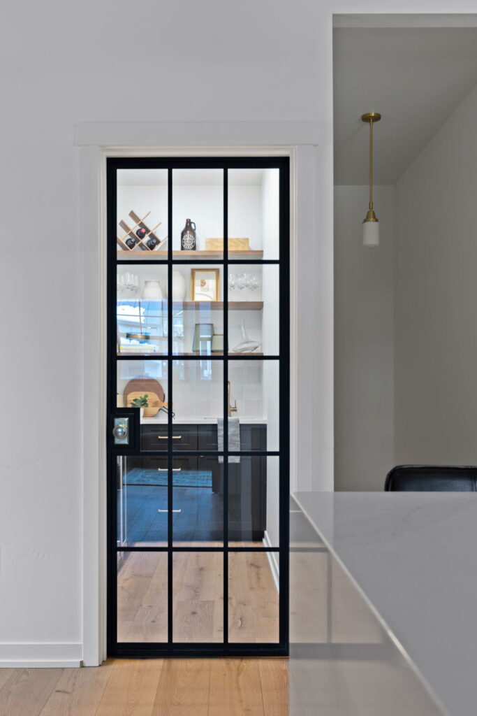 Kitchen and Addition Remodel. Photo of  interior glass door.