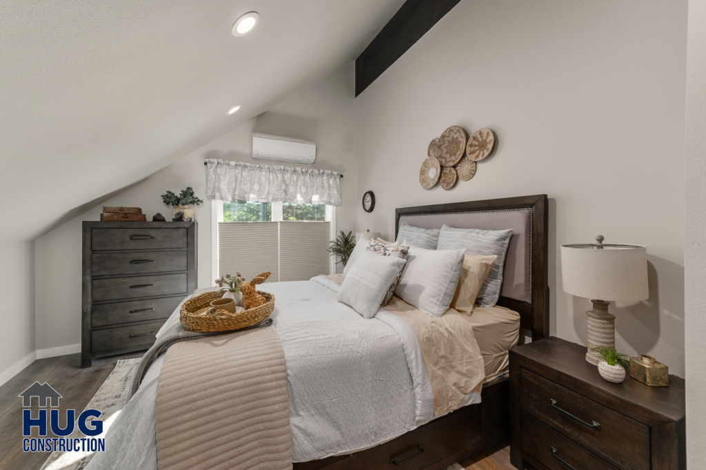 Image of a bed in a bedroom.