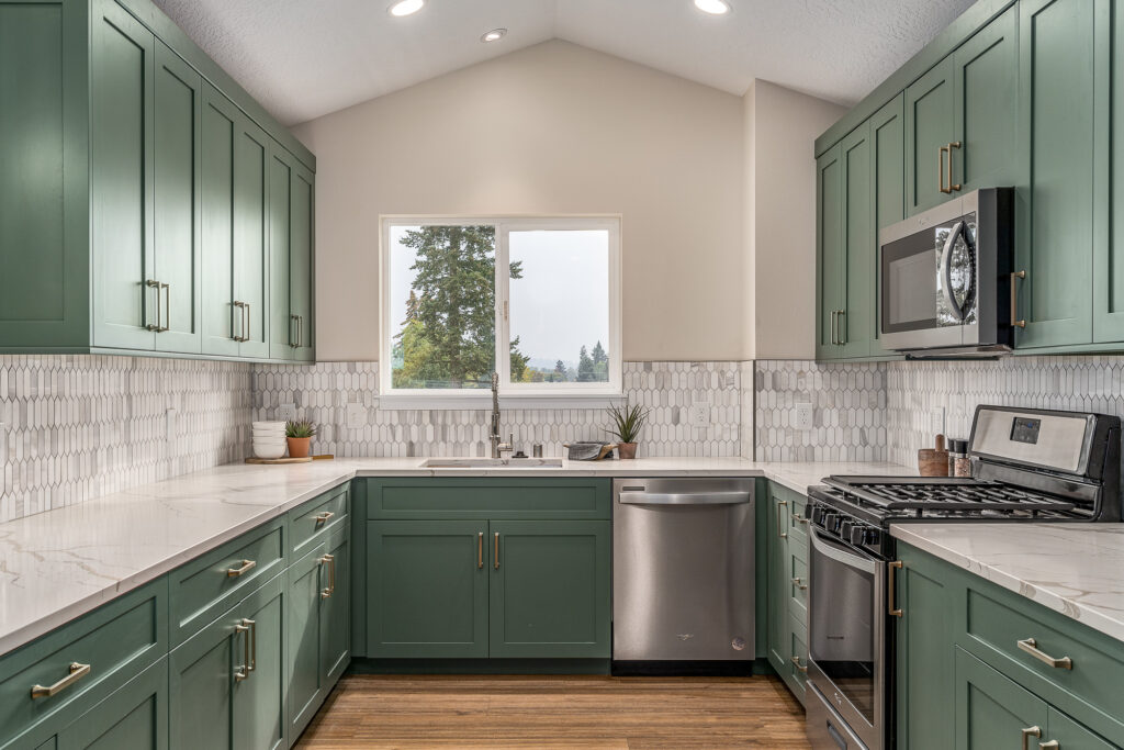 Custom Residential Home. Interior photo of a kitchen with appliances.