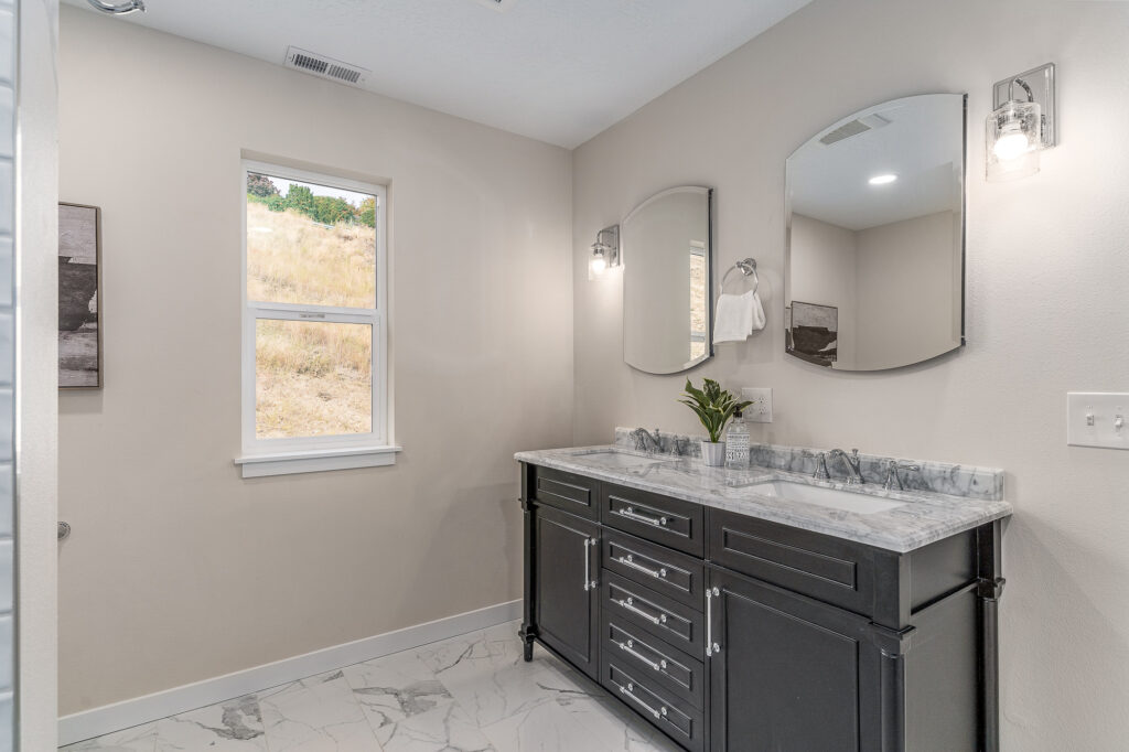 West Cora Avenue Custom Residential Home. Interior photo of a bathroom vanity.