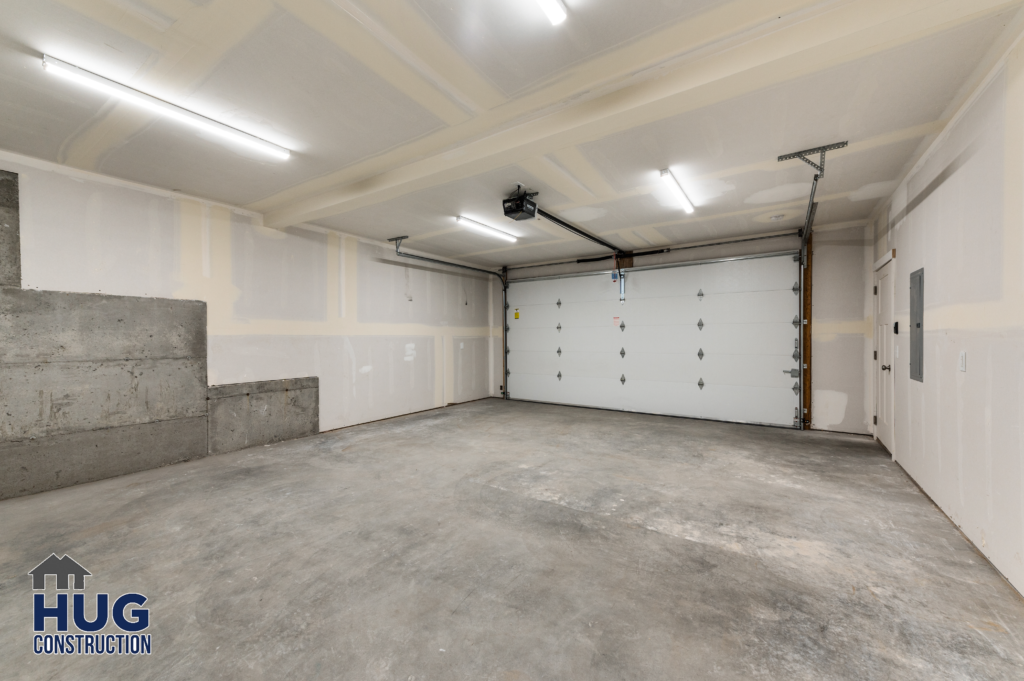 West Cora Avenue Custom Residential Home. Interior photo of garage.