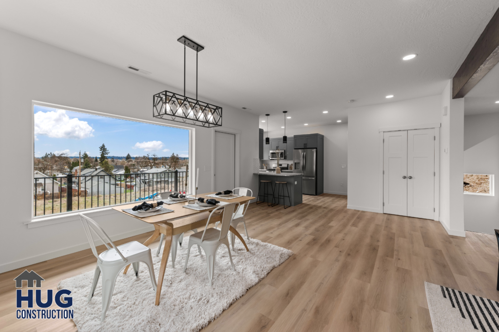 West Cora Avenue Custom Residential Home. Interior photo of dining area.