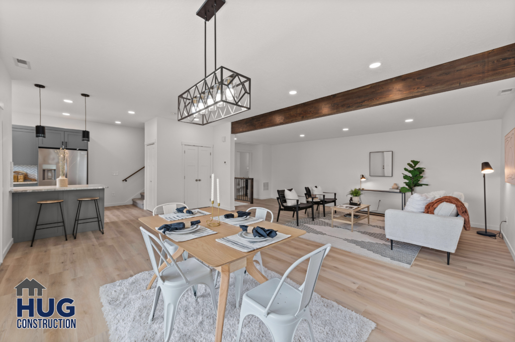 Custom Residential Home. Interior photo of a dining area.