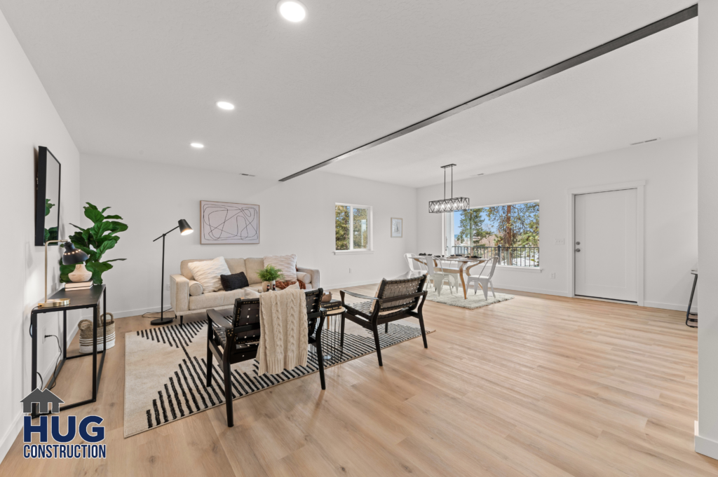 Custom Residential Home. Interior photo of dining area.